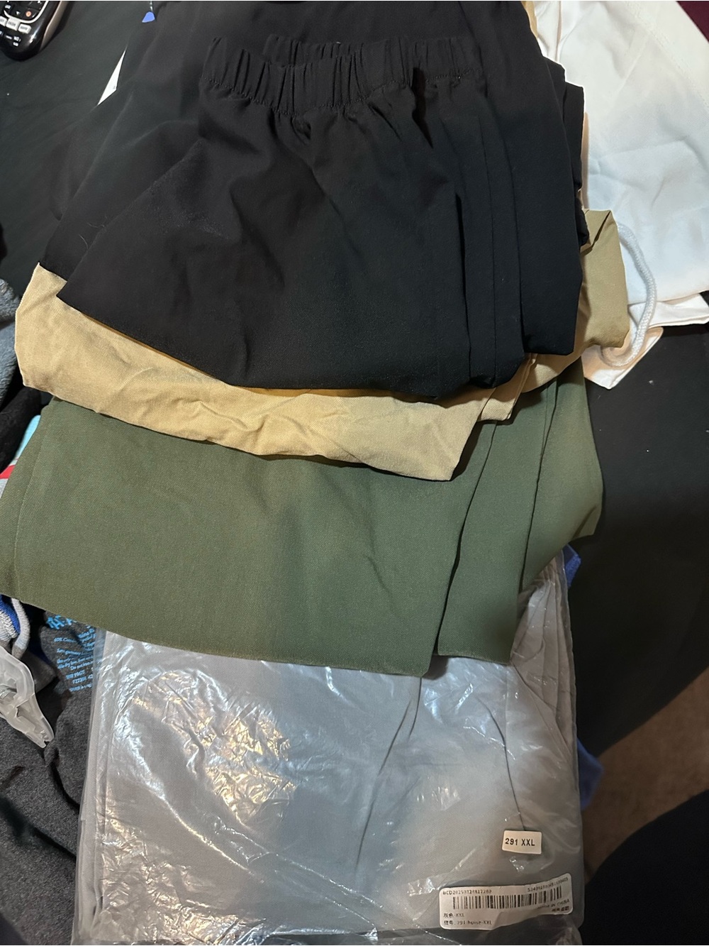 5-pack of cargo joggers. Black/khacki/olive green/grey/navy blue - Picture 2 of 5